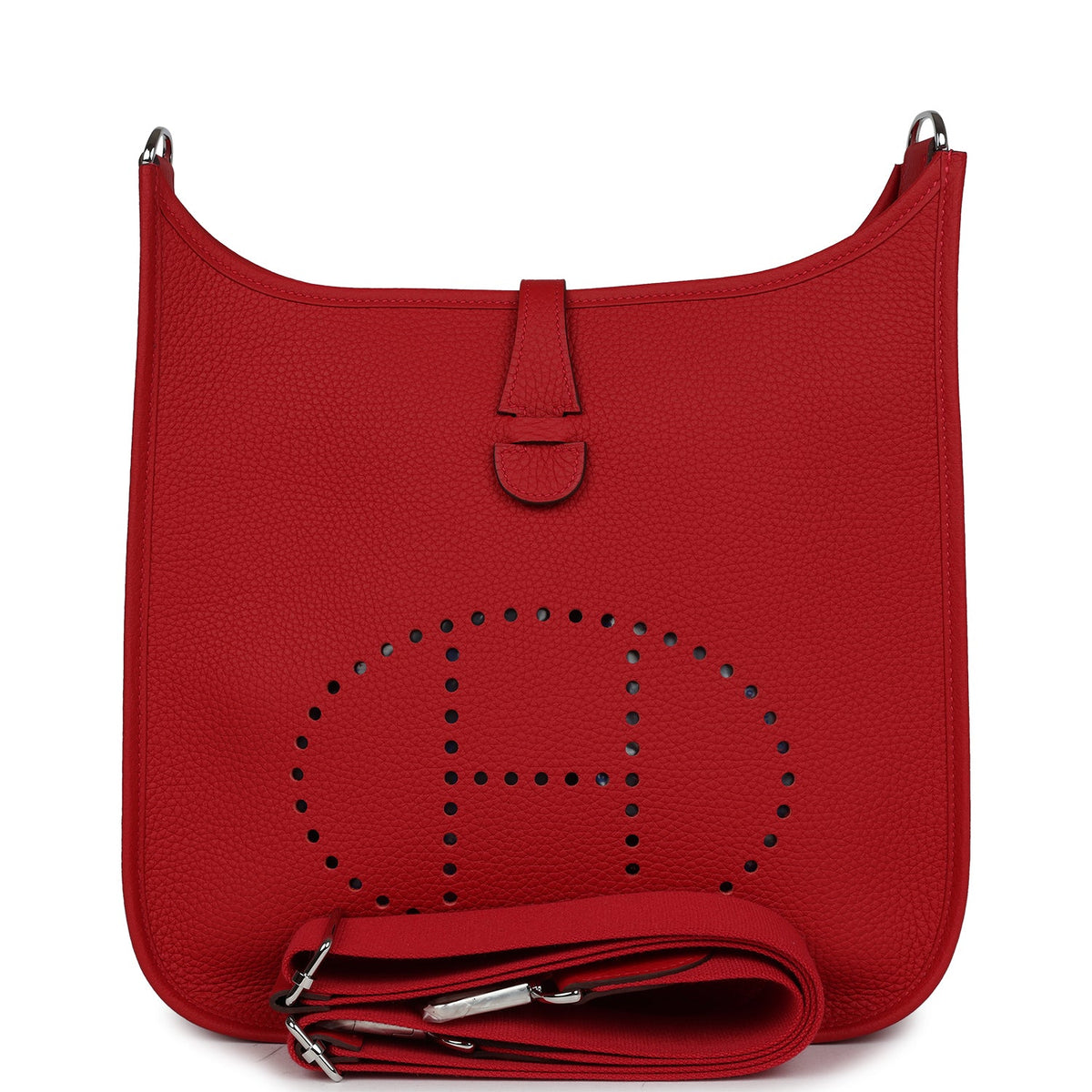 Hermès Evelyne III PM Vermillion Clemence Palladium Hardware