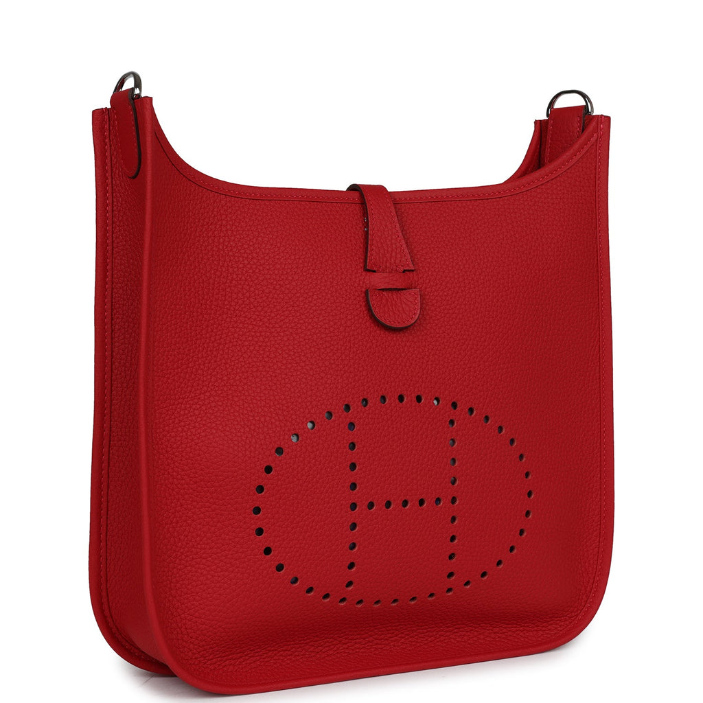 Hermès Evelyne III PM Vermillion Clemence Palladium Hardware