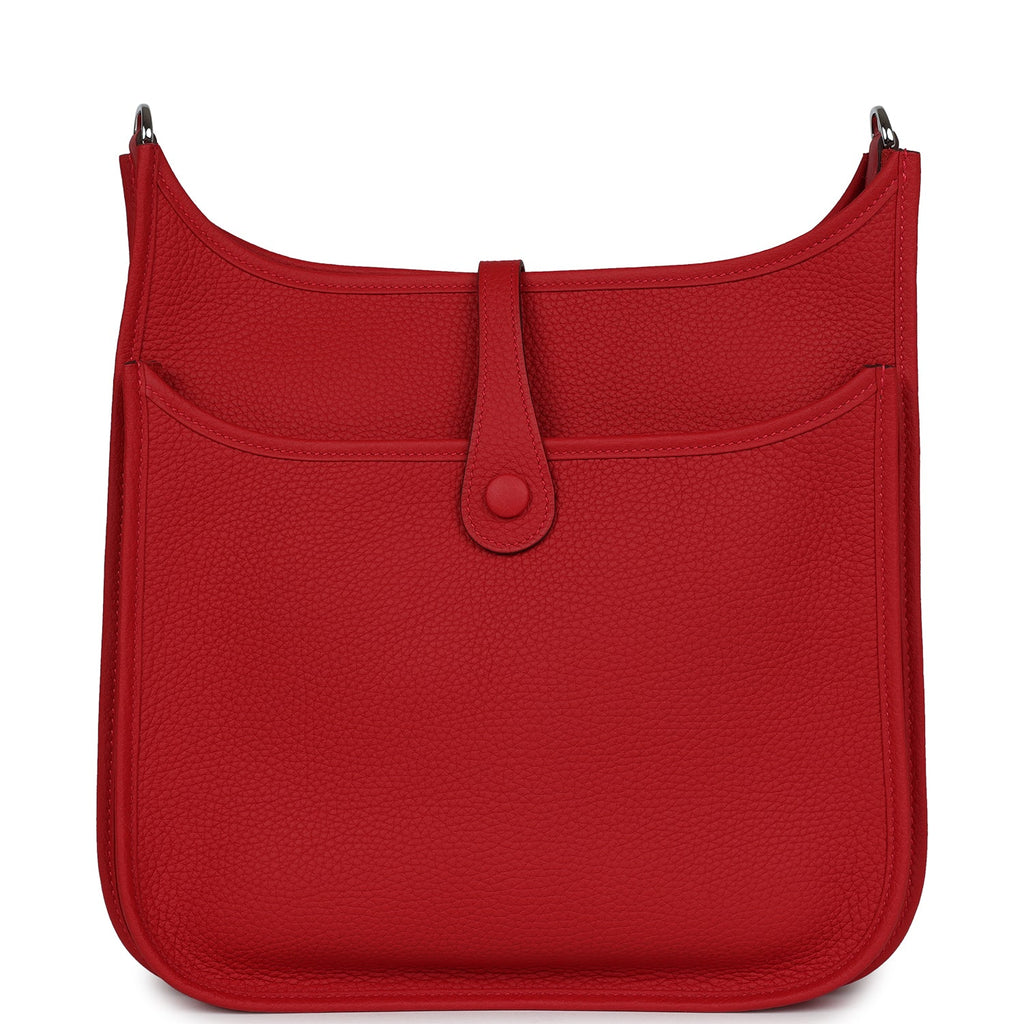 Hermès Evelyne III PM Vermillion Clemence Palladium Hardware