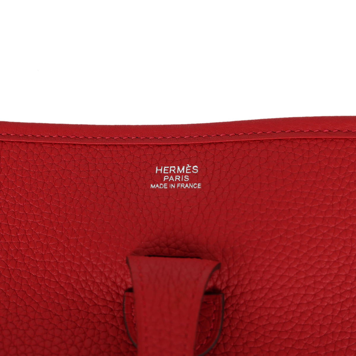 Hermès Evelyne III PM Vermillion Clemence Palladium Hardware