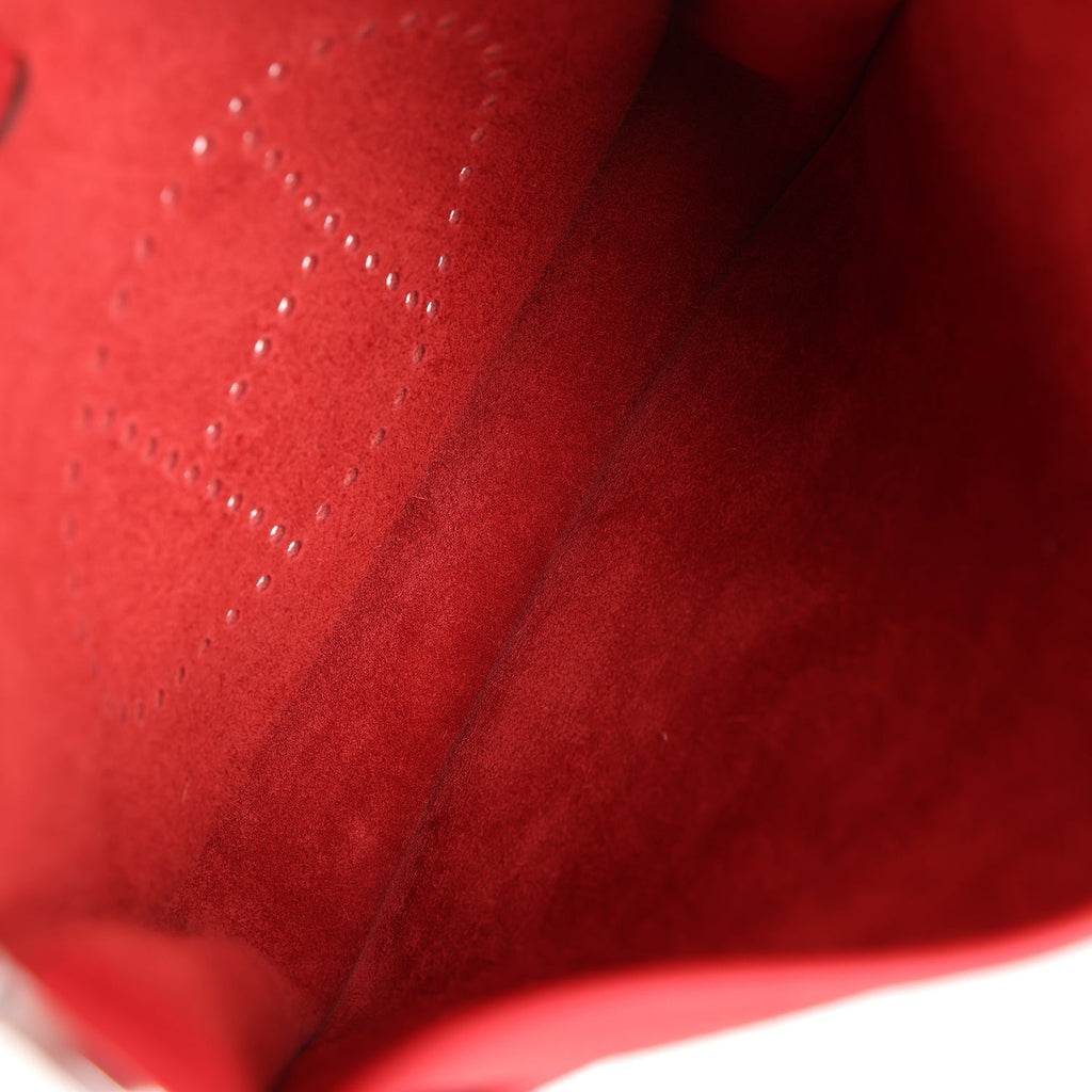 Hermès Evelyne III PM Vermillion Clemence Palladium Hardware