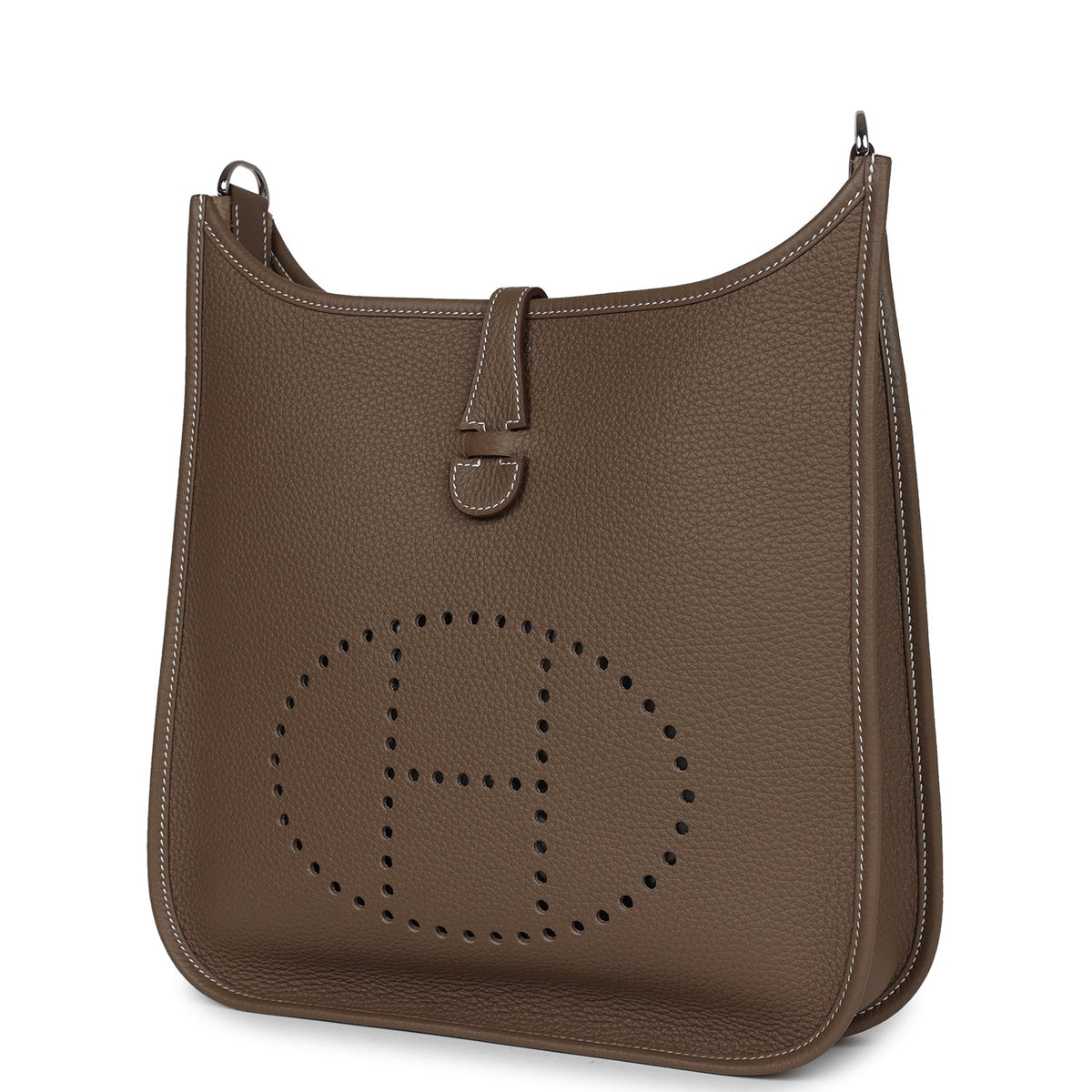 Hermès Evelyne III PM Etoupe Clemence Palladium Hardware