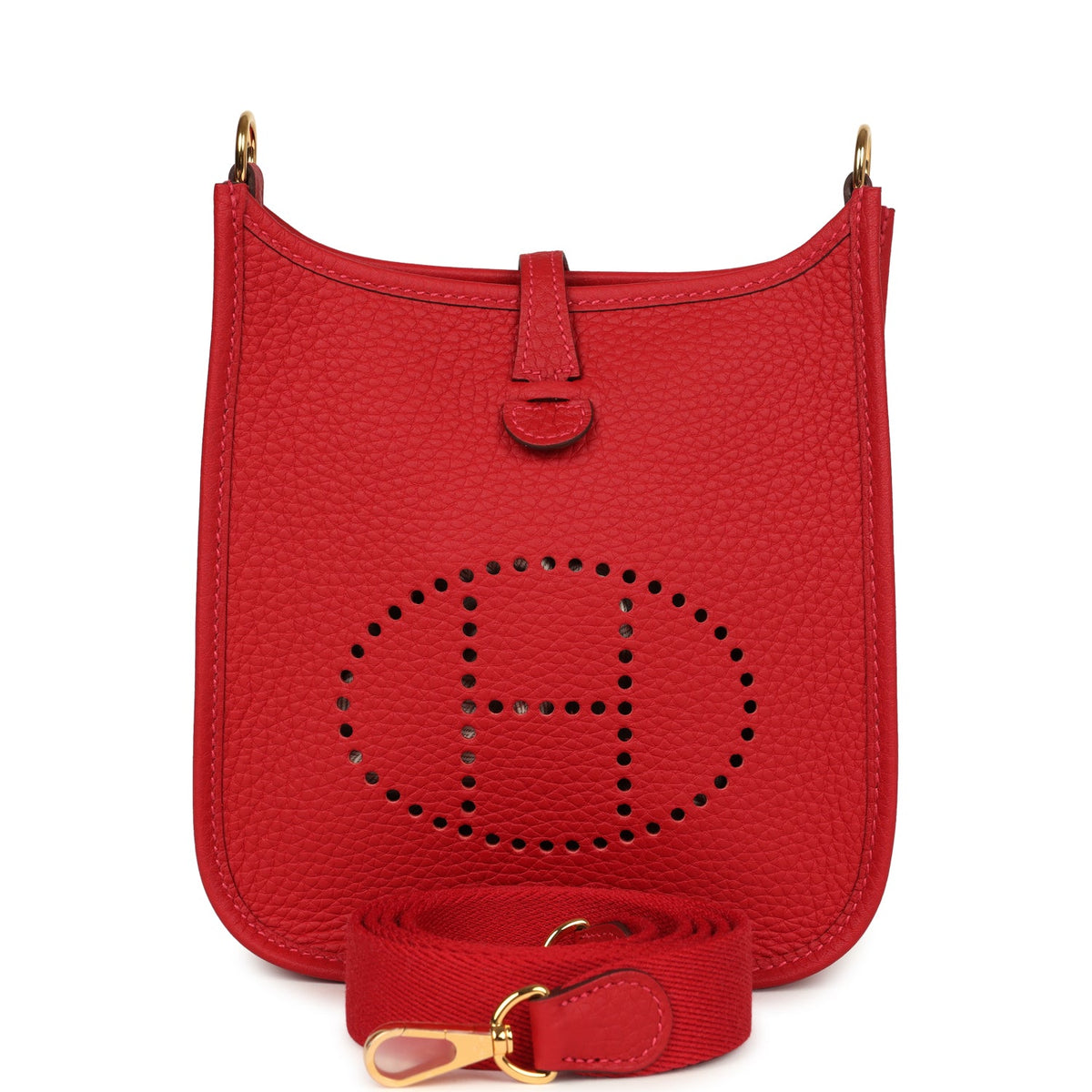 Hermès Evelyne TPM Vermillion Clemence Gold Hardware
