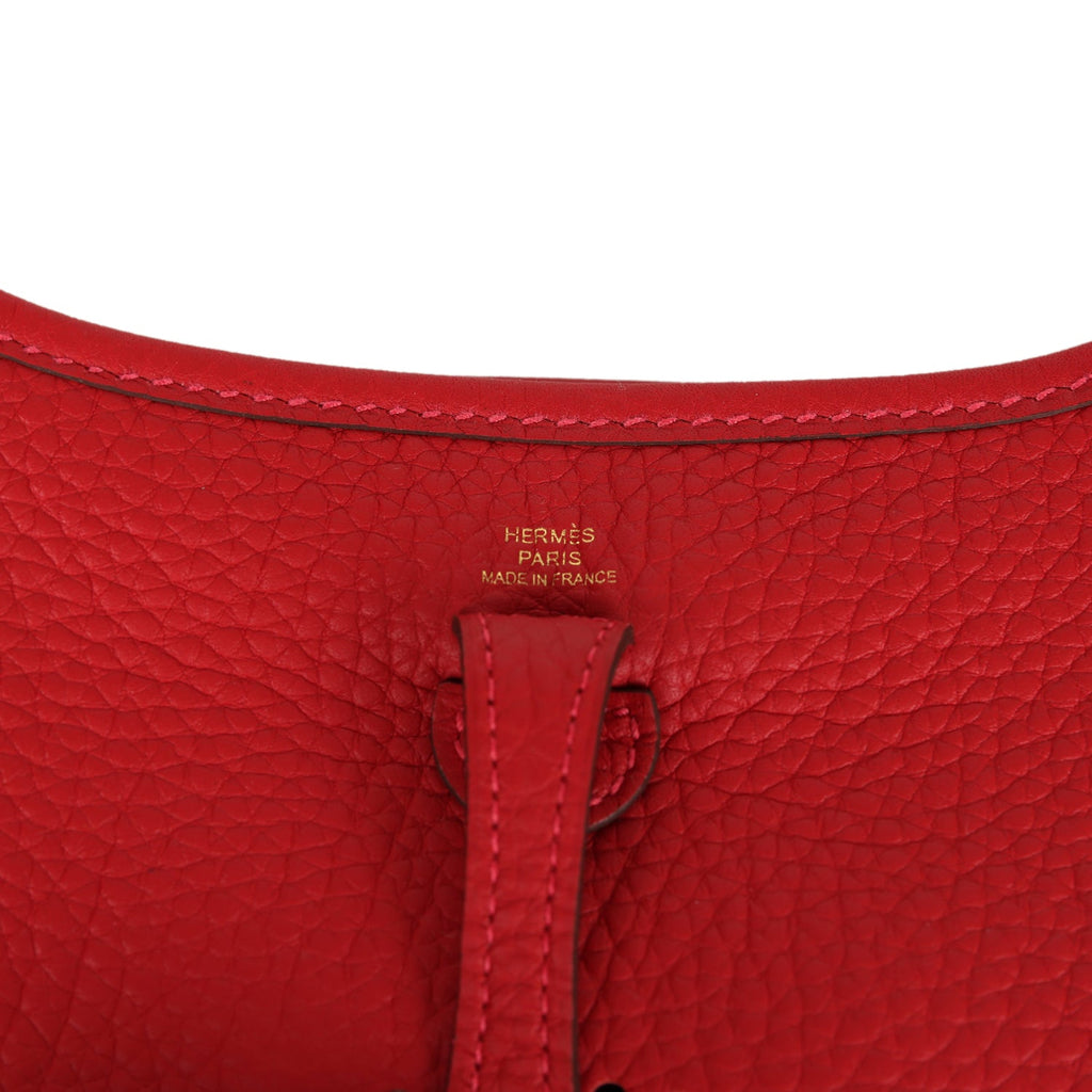 Hermès Evelyne TPM Vermillion Clemence Gold Hardware