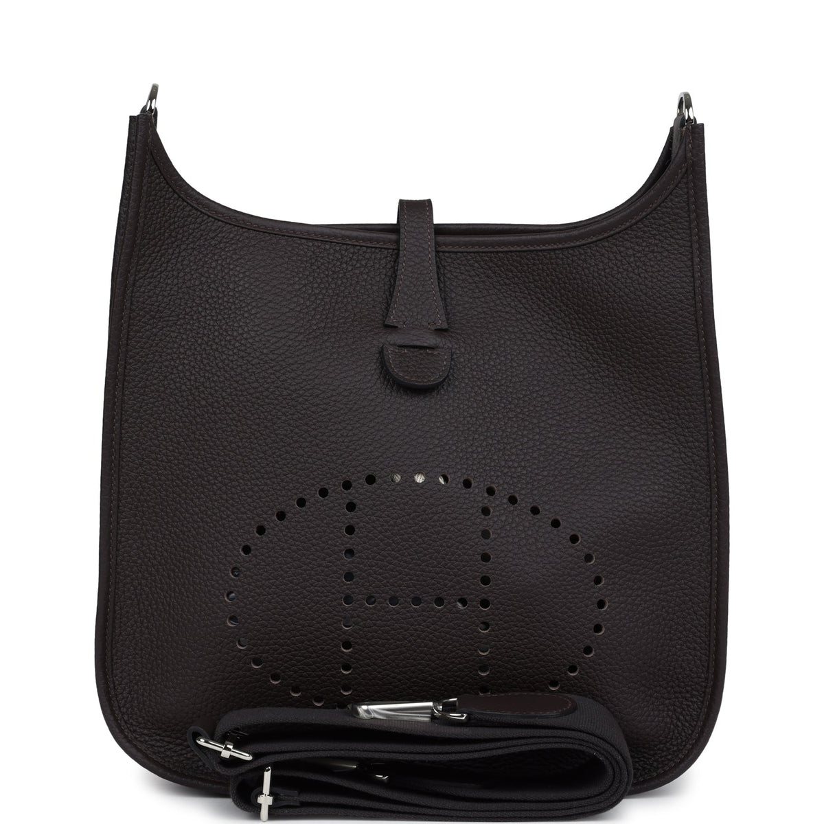 Hermès Evelyne III PM Macassar Clemence Palladium Hardware