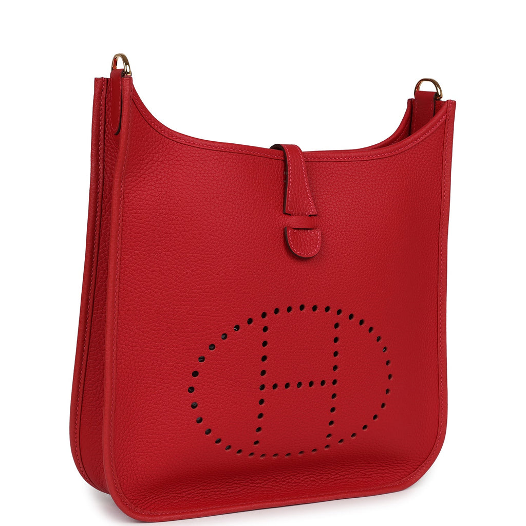 Hermès Evelyne III PM Vermillon Clemence Gold Hardware
