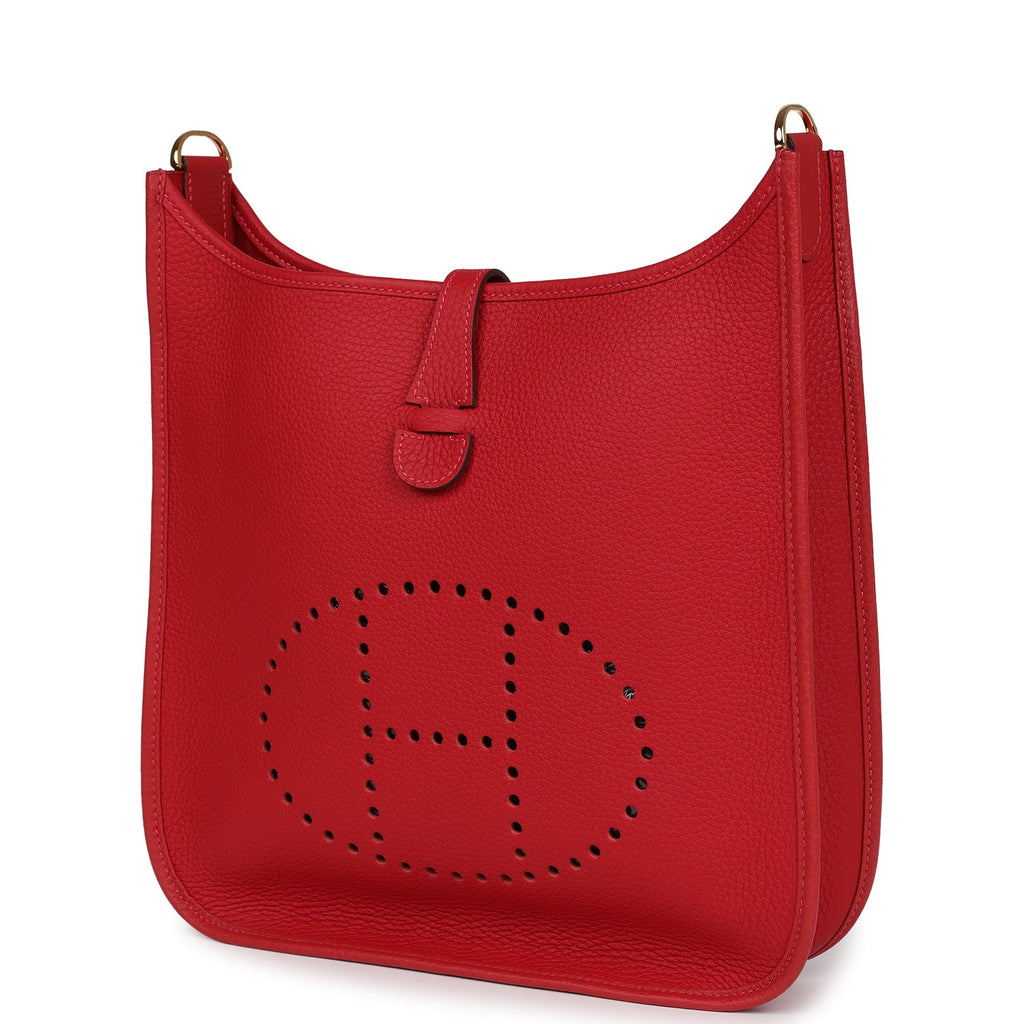 Hermès Evelyne III PM Vermillon Clemence Gold Hardware