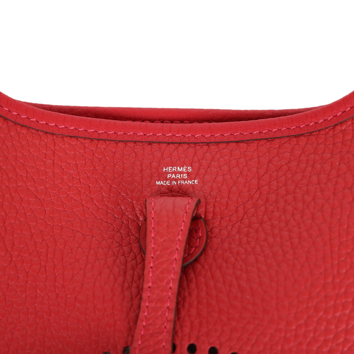 Hermès Evelyne TPM Vermillion Clemence Palladium Hardware