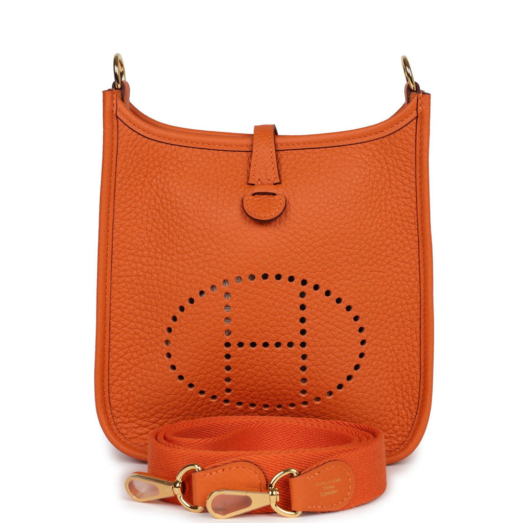 Hermès Evelyne TPM Orange Clemence Gold Hardware