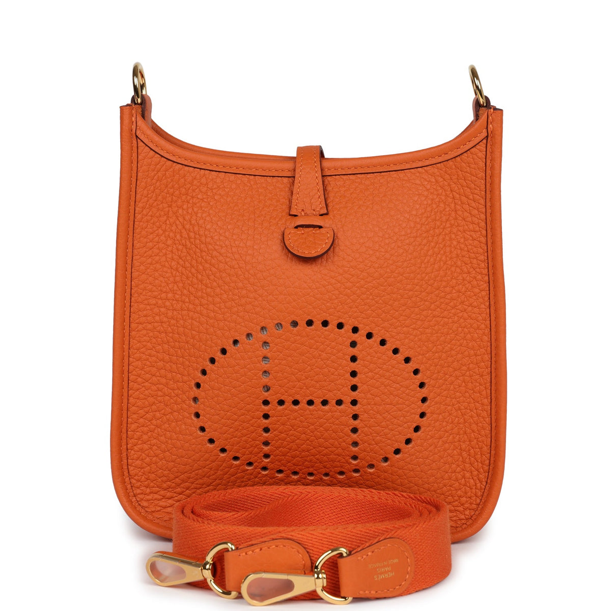 Hermès Evelyne TPM Orange Clemence Gold Hardware