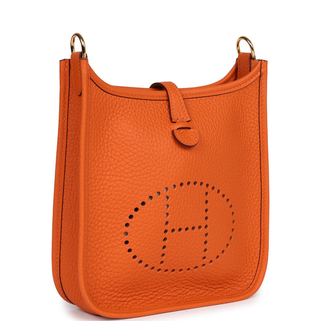 Hermès Evelyne TPM Orange Clemence Gold Hardware