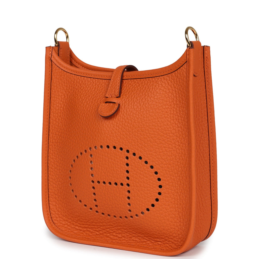 Hermès Evelyne TPM Orange Clemence Gold Hardware