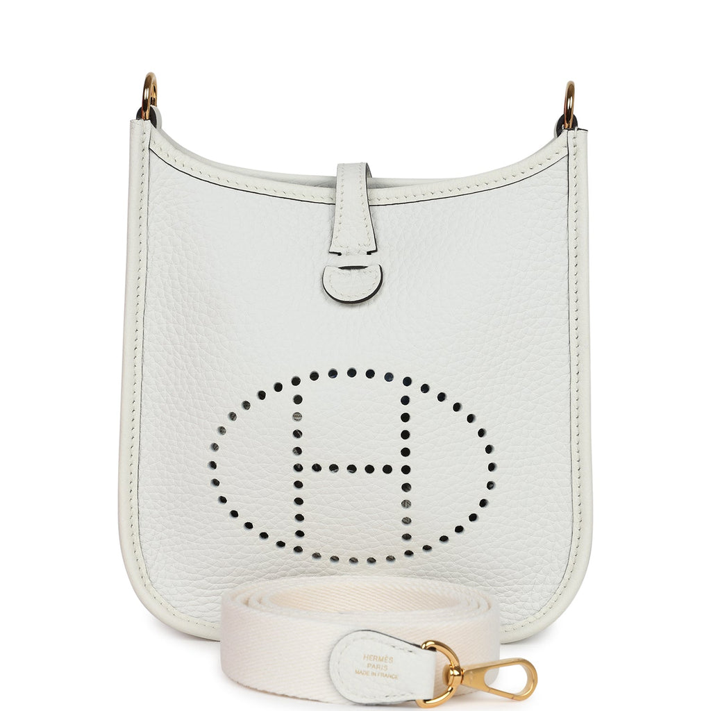 Hermès Evelyne TPM New White Clemence Gold Hardware