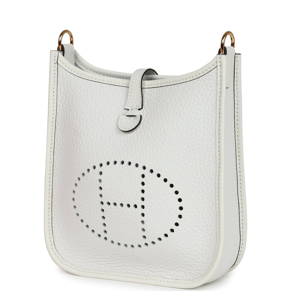 Hermès Evelyne TPM New White Clemence Gold Hardware