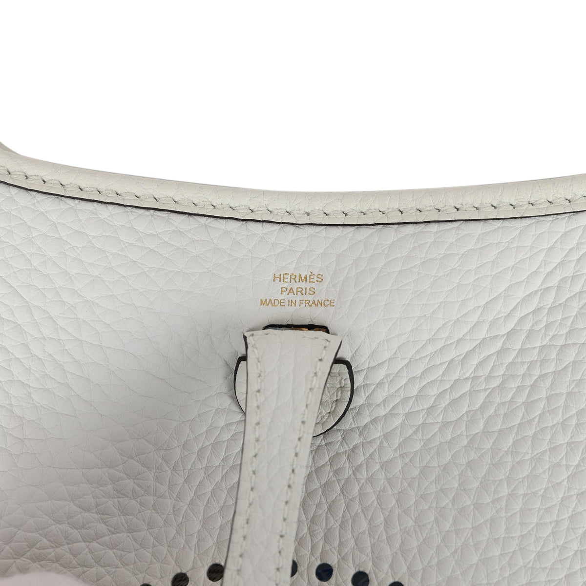 Hermès Evelyne TPM New White Clemence Gold Hardware