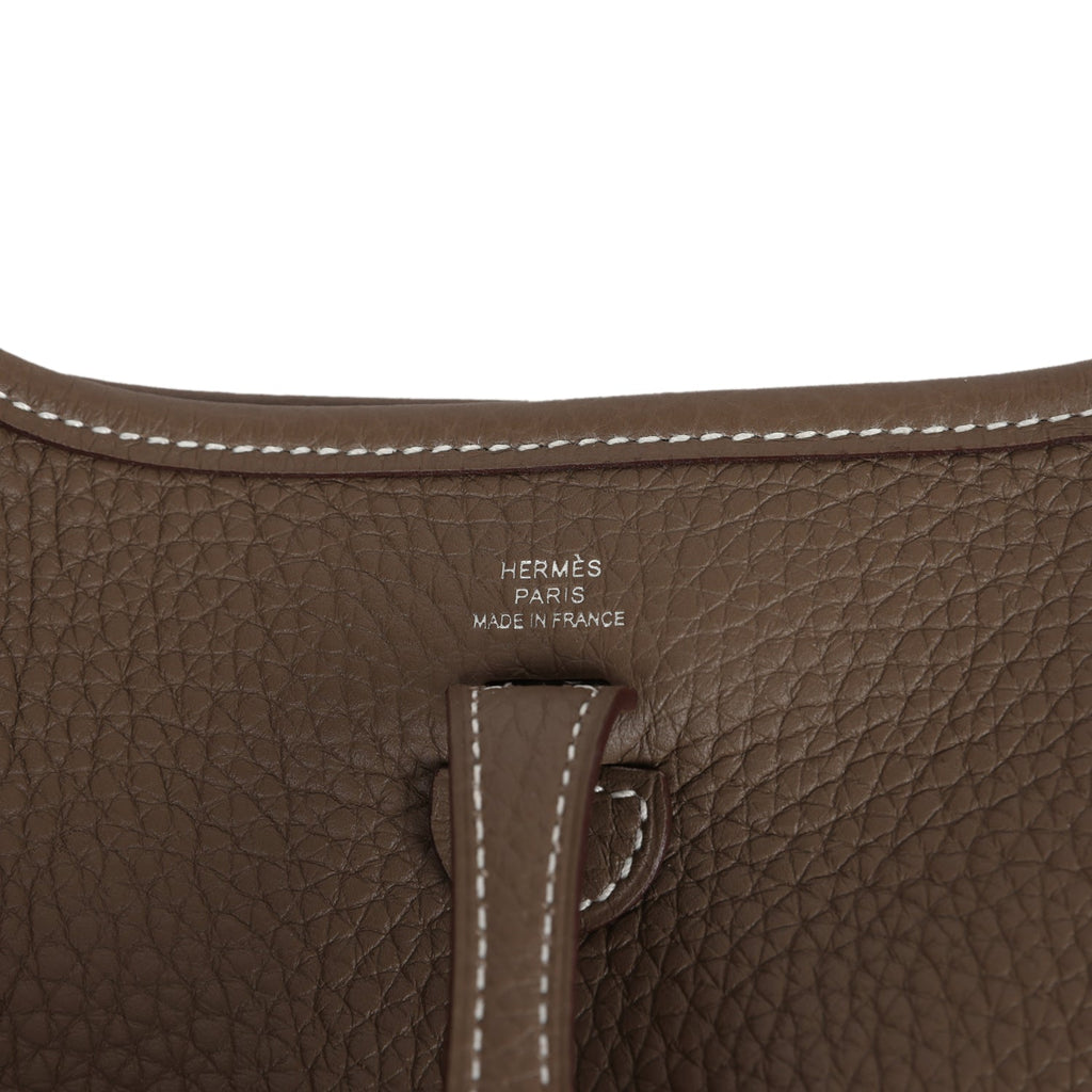 Hermès Evelyne TPM Etoupe Clemence Palladium Hardware