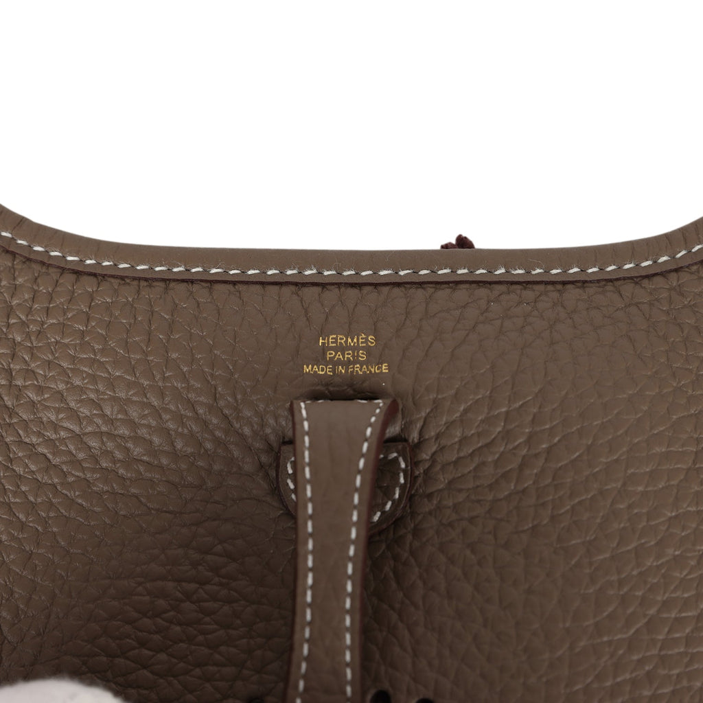 Hermès Evelyne TPM Etoupe Clemence Gold Hardware