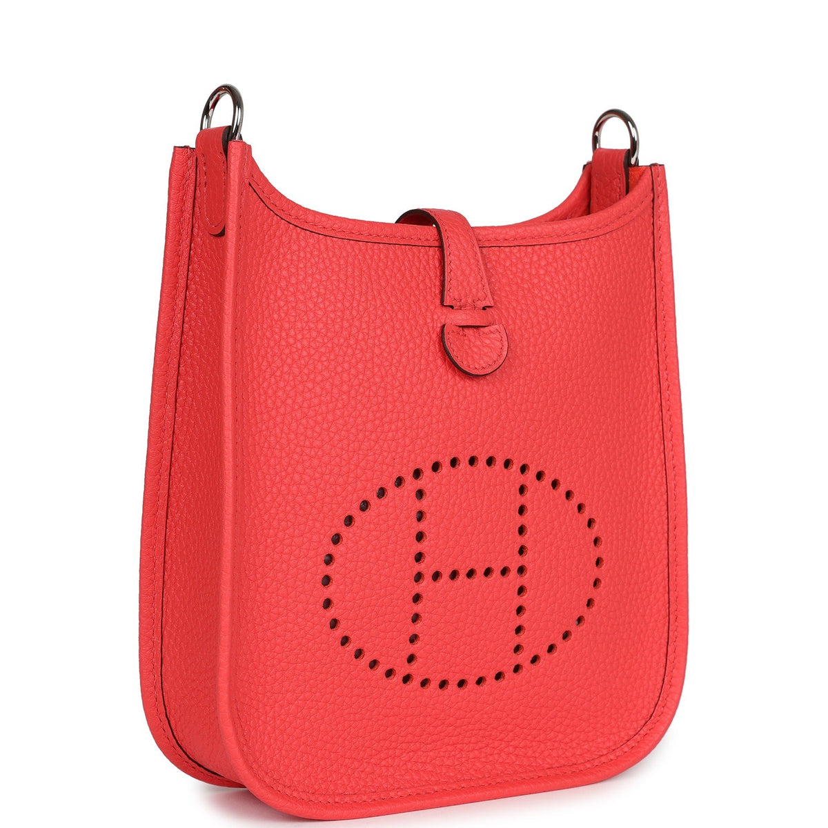 Hermès Evelyne TPM Rose Texas Clemence Palladium Hardware