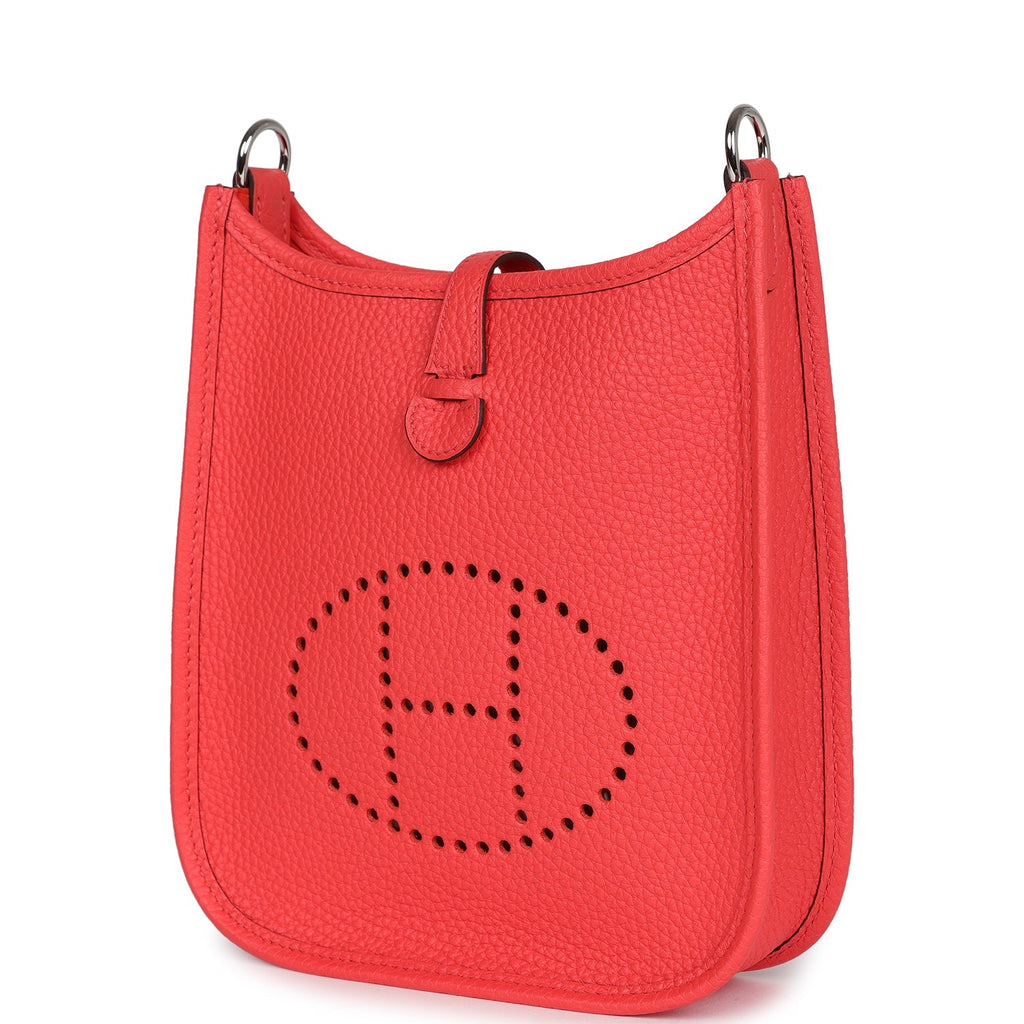Hermès Evelyne TPM Rose Texas Clemence Palladium Hardware