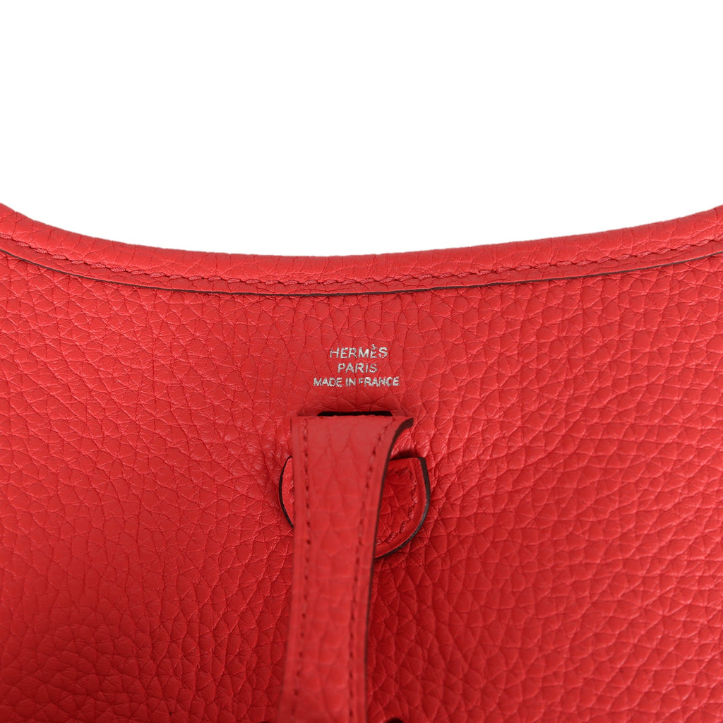 Hermès Evelyne TPM Rose Texas Clemence Palladium Hardware