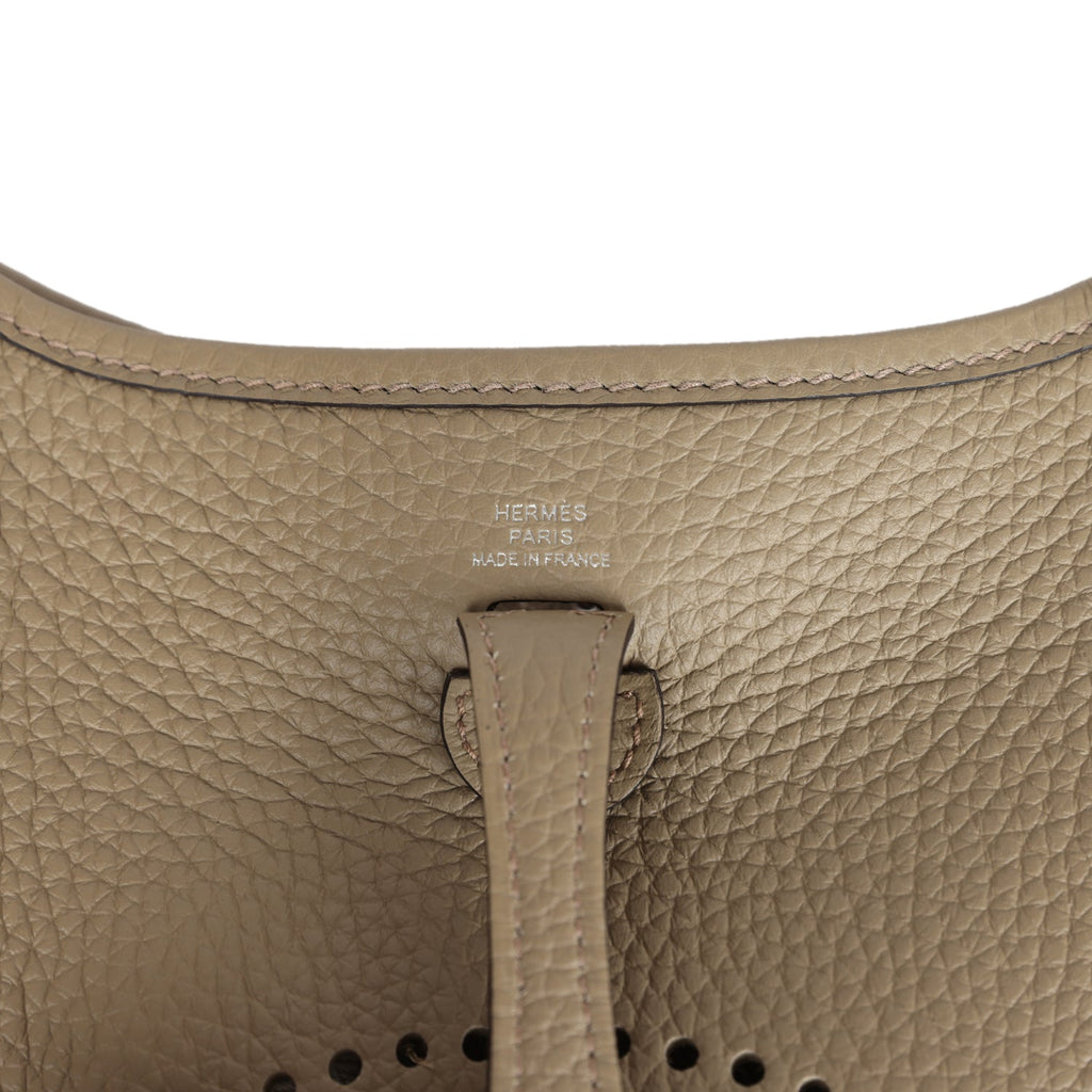 Hermès Evelyne TPM Beige Marfa Clemence Palladium Hardware