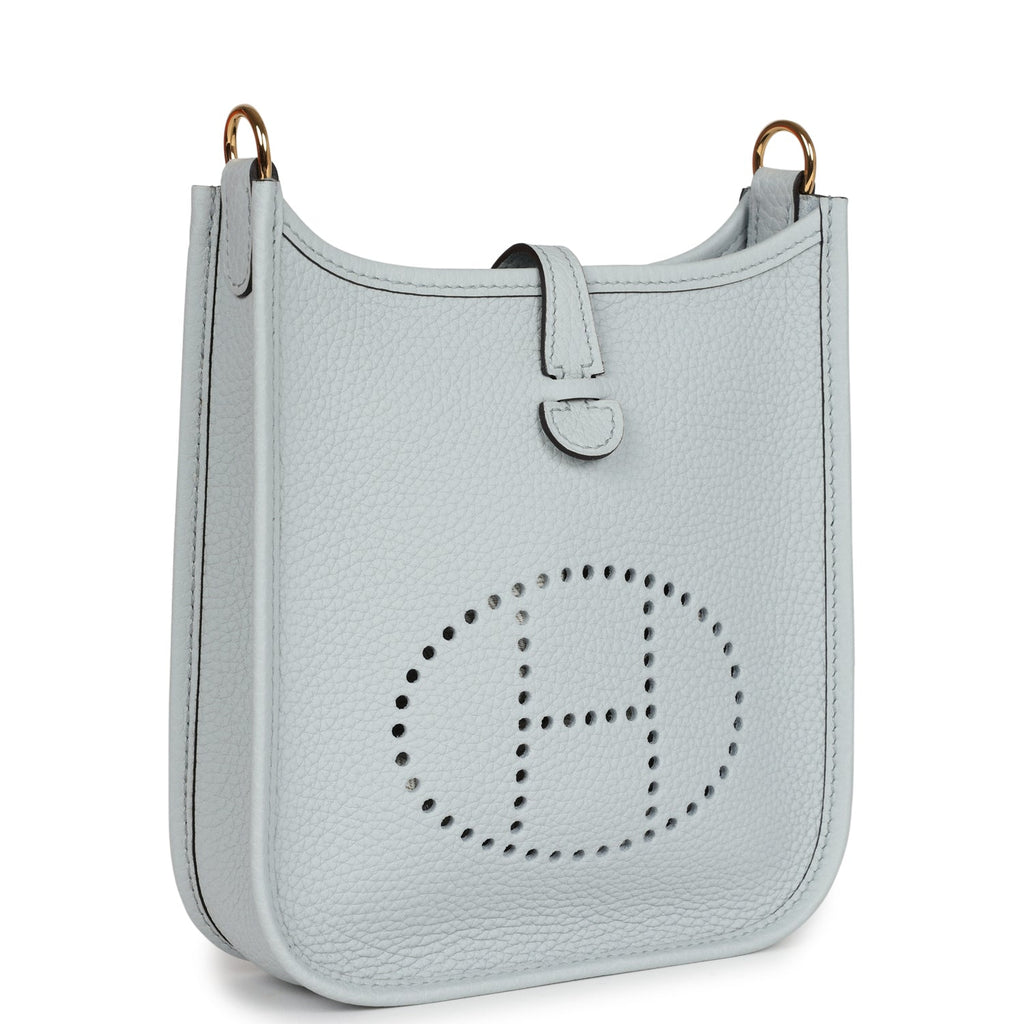 Hermès Evelyne TPM Bleu Pale Clemence Gold Hardware