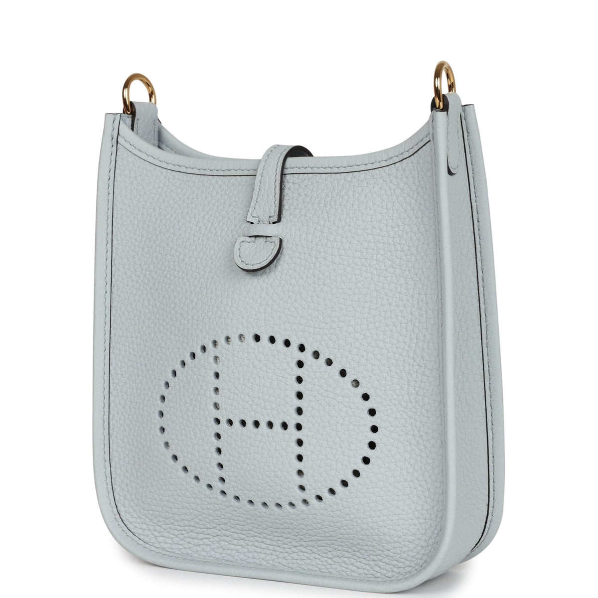 Hermès Evelyne TPM Bleu Pale Clemence Gold Hardware