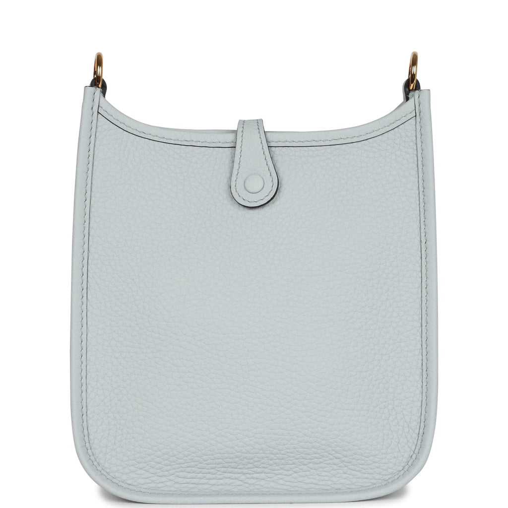 Hermès Evelyne TPM Bleu Pale Clemence Gold Hardware