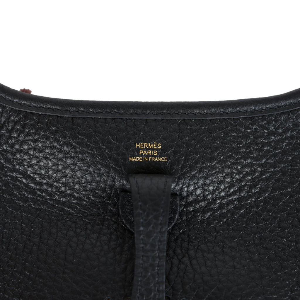 Hermès Evelyne TPM Black Clemence Gold Hardware