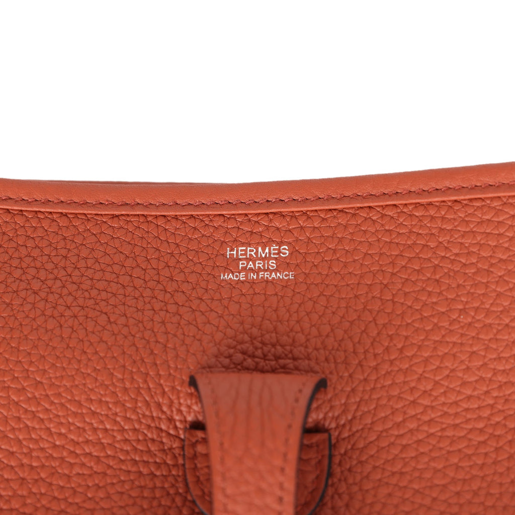 Hermès Evelyne III PM Cuivre Clemence Palladium Hardware