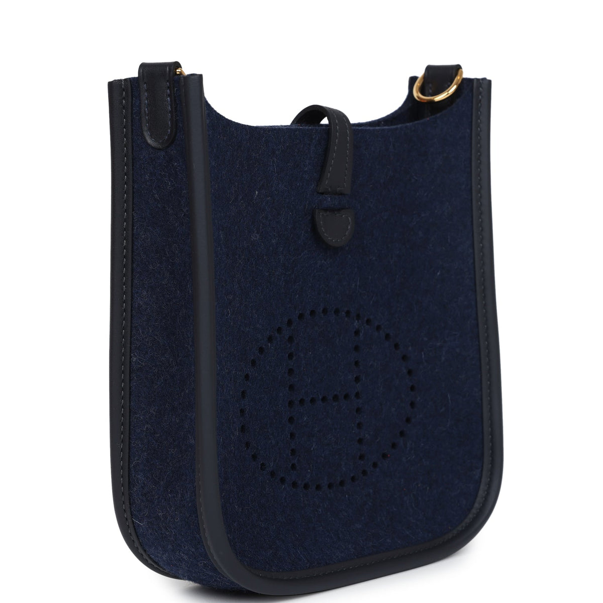 Hermès Evelyne TPM Bleu Nuit Feutre and Caban Swift Gold Hardware