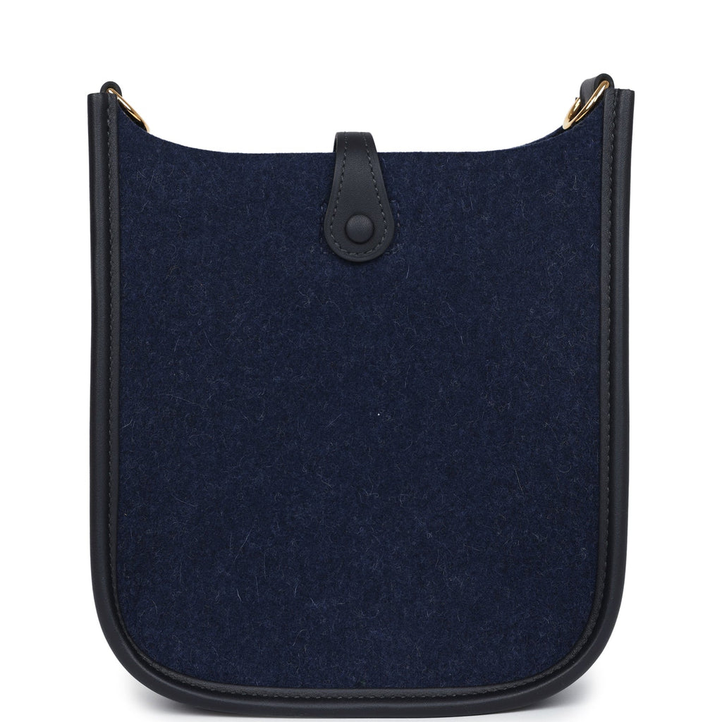 Hermès Evelyne TPM Bleu Nuit Feutre and Caban Swift Gold Hardware