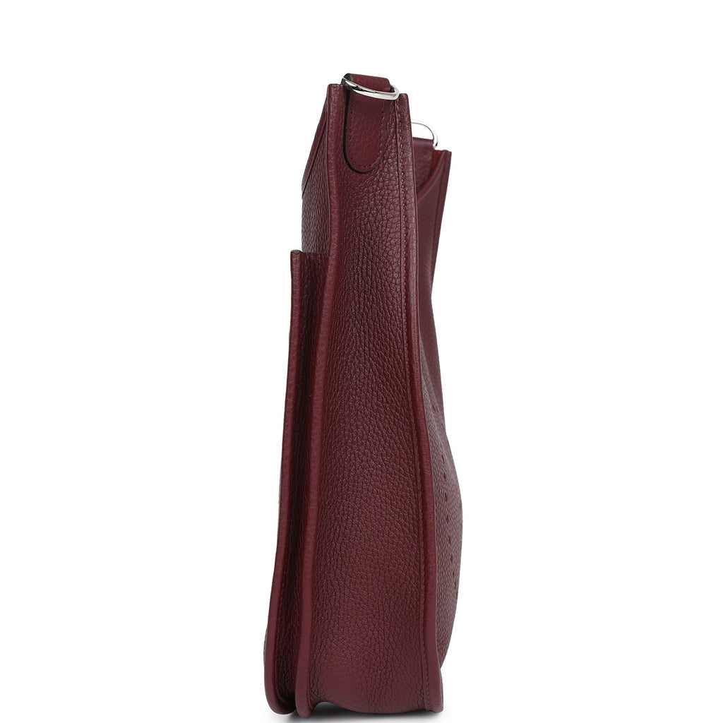 Hermès Evelyne III PM Bordeaux Clemence Palladium Hardware
