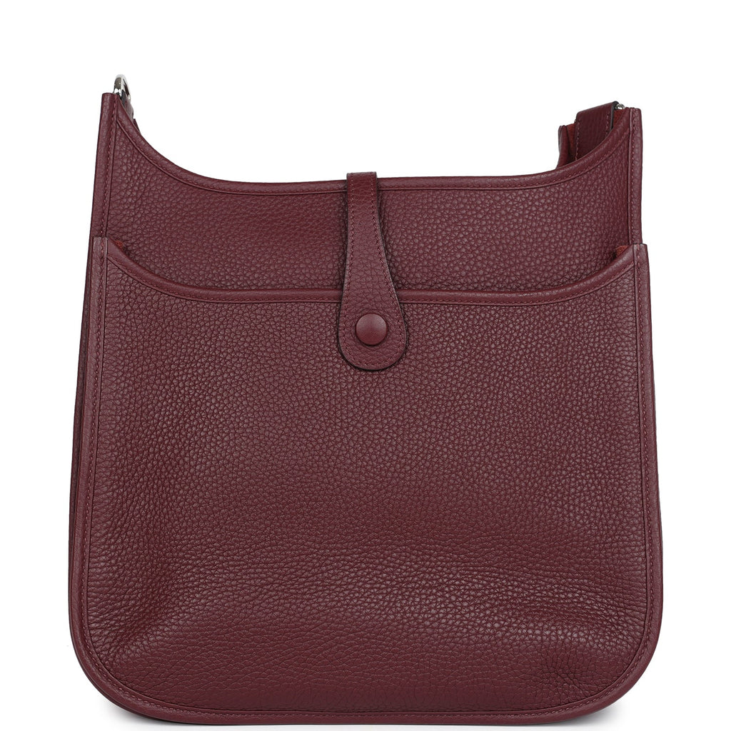 Hermès Evelyne III PM Bordeaux Clemence Palladium Hardware