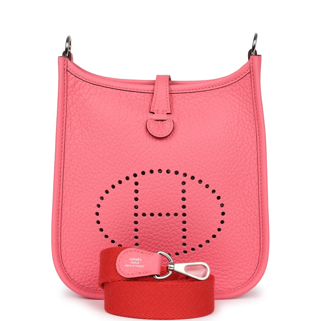 Hermès Evelyne TPM Rose Azalee Clemence Palladium Hardware