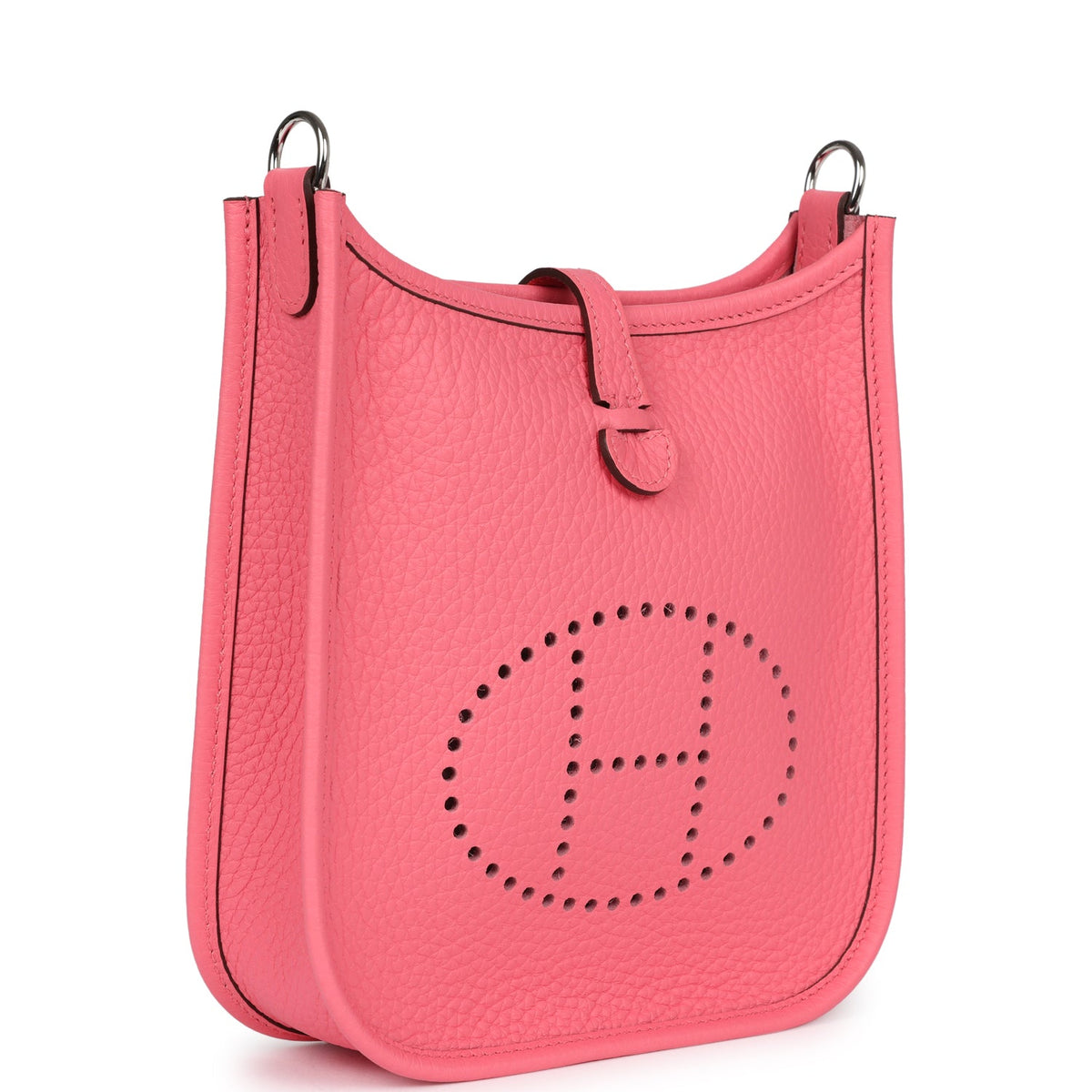 Hermès Evelyne TPM Rose Azalee Clemence Palladium Hardware