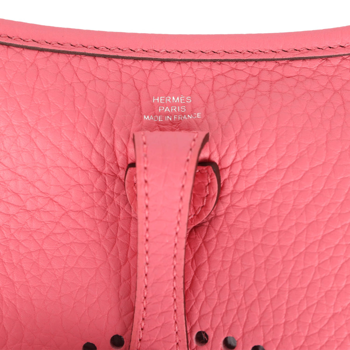 Hermès Evelyne TPM Rose Azalee Clemence Palladium Hardware
