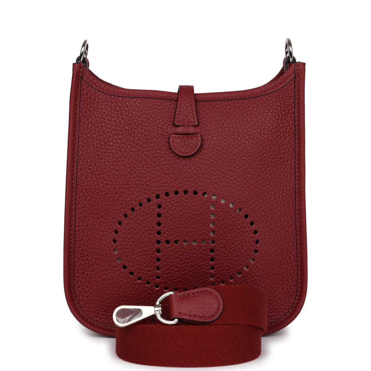 Hermès Evelyne TPM Rouge H Clemence Palladium Hardware
