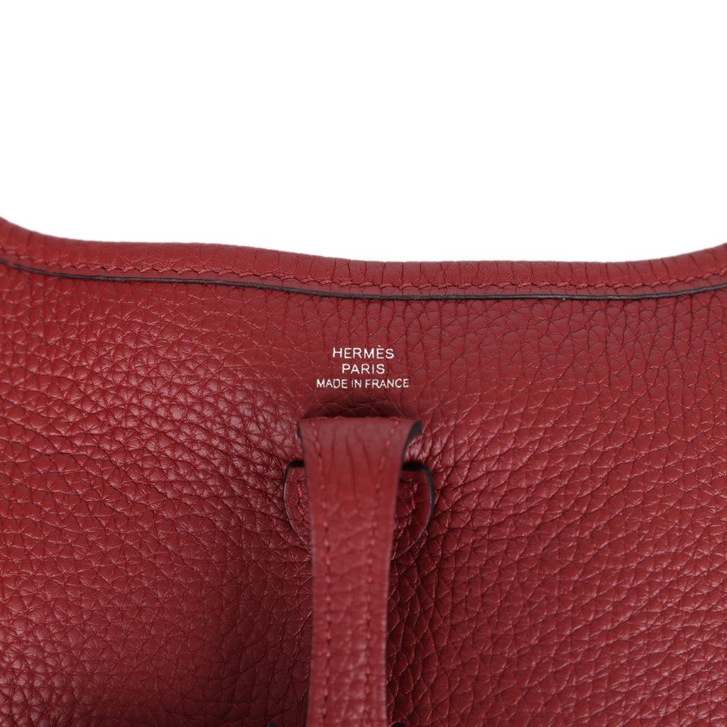 Hermès Evelyne TPM Rouge H Clemence Palladium Hardware