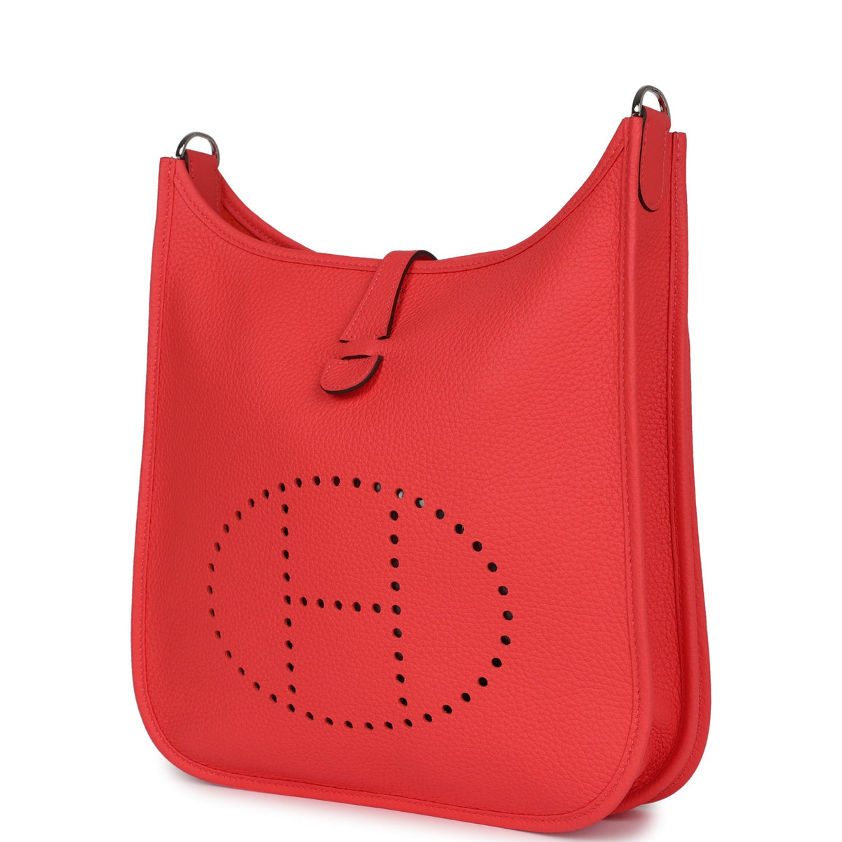Hermès Evelyne III PM Rose Texas Clemence Palladium Hardware