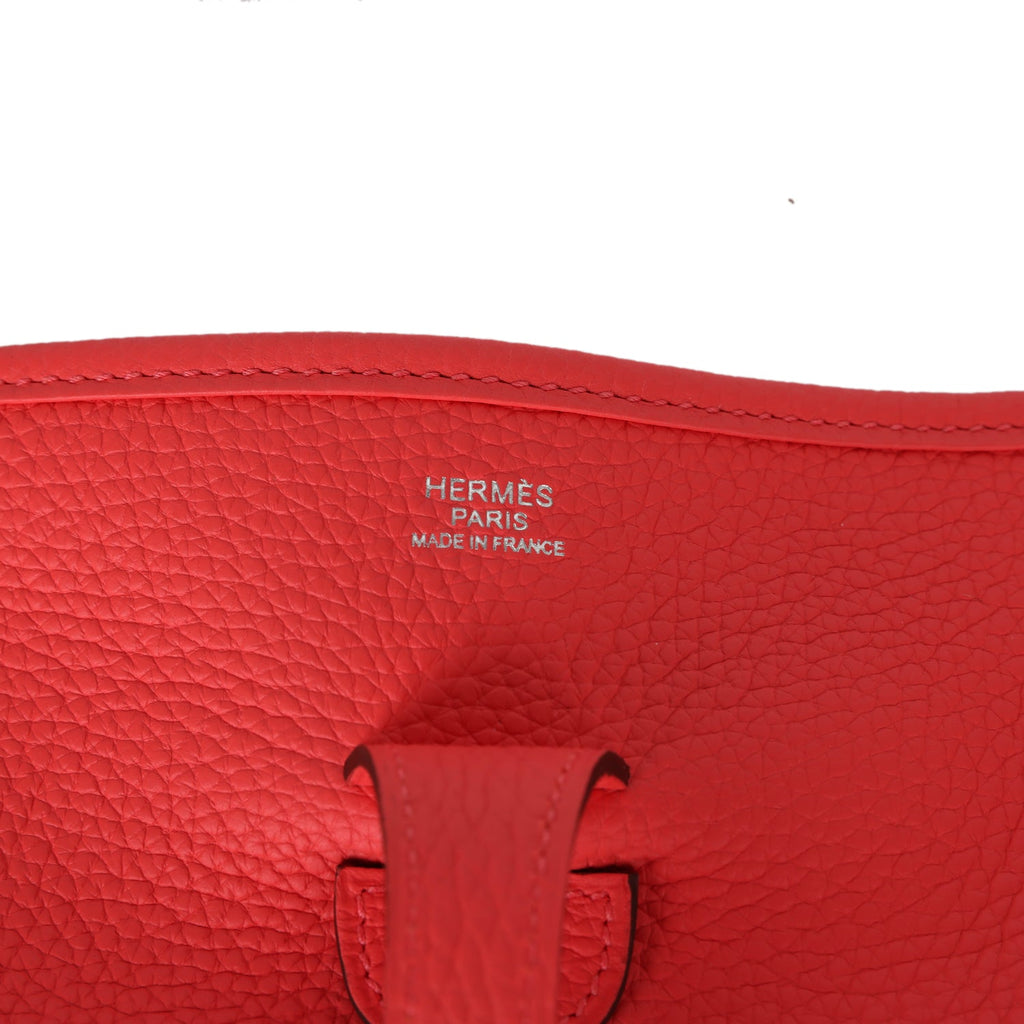 Hermès Evelyne III PM Rose Texas Clemence Palladium Hardware