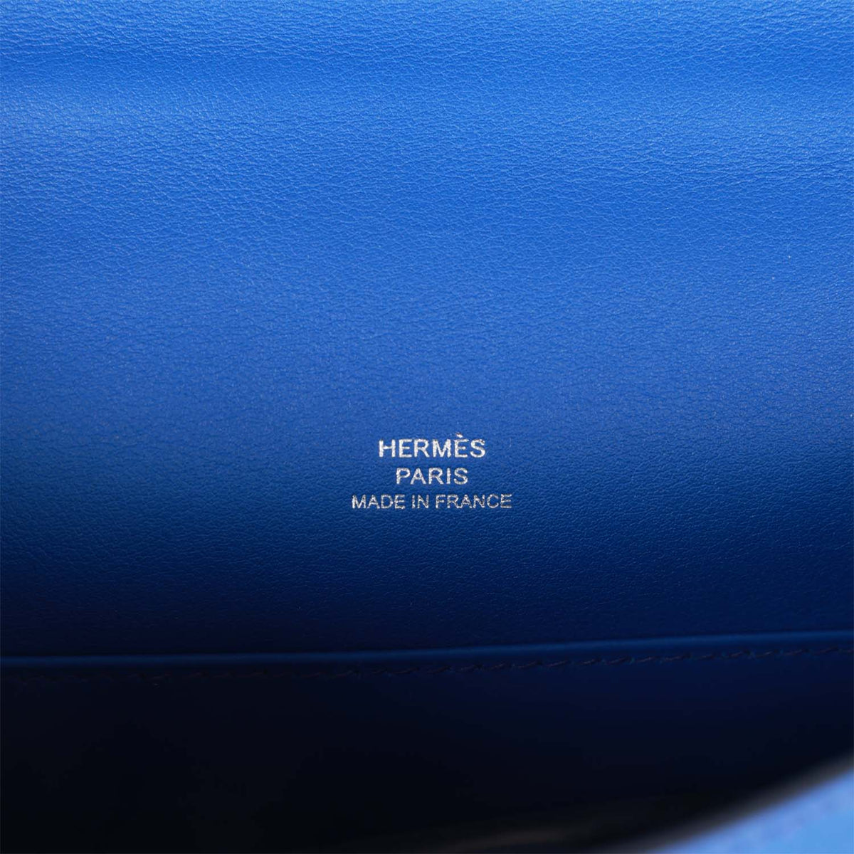 Hermès Kelly Pochette Bleu Royal Swift Palladium Hardware
