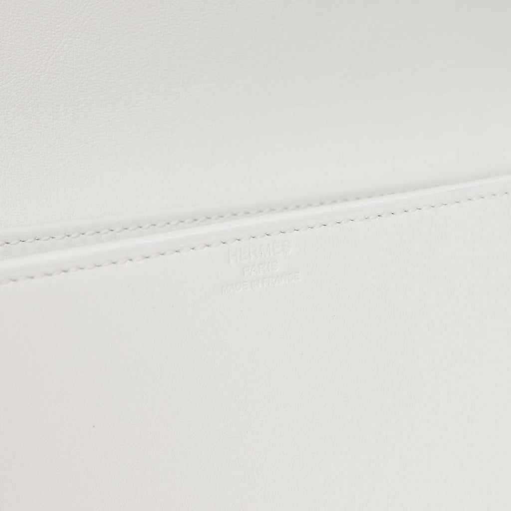 Hermès Shadow Kelly Cut New White Swift