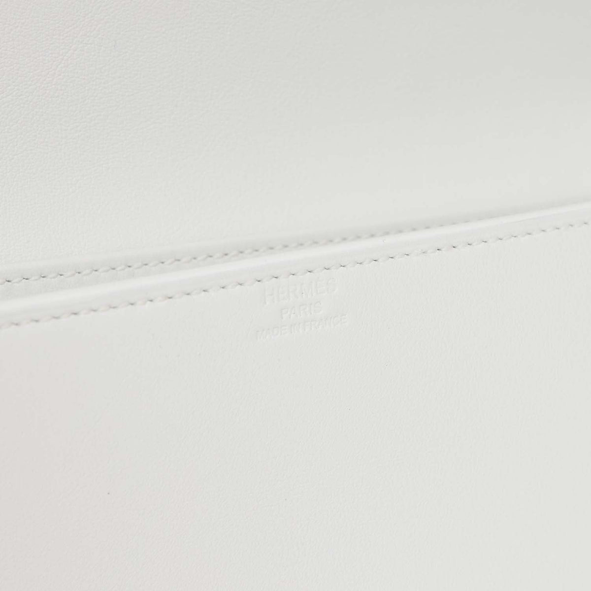 Hermès Shadow Kelly Cut New White Swift
