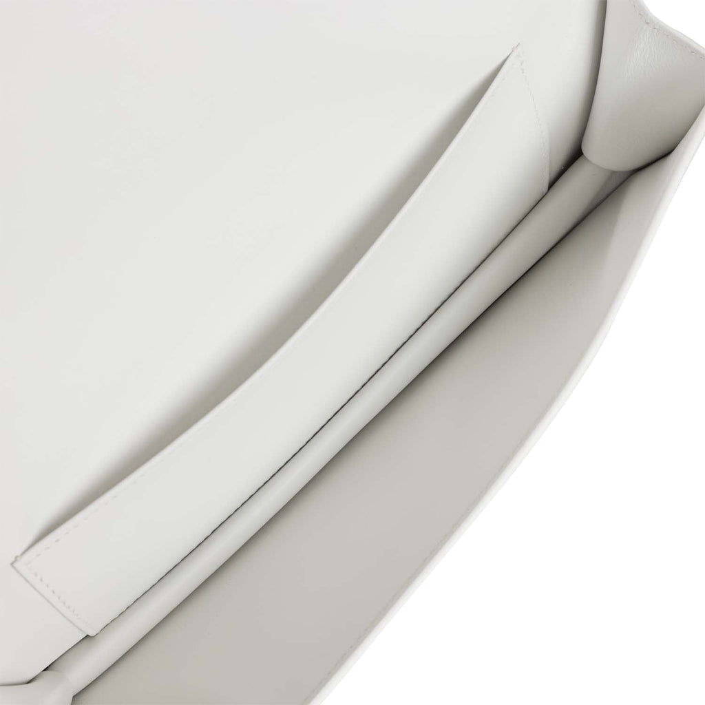Hermès Shadow Kelly Cut New White Swift