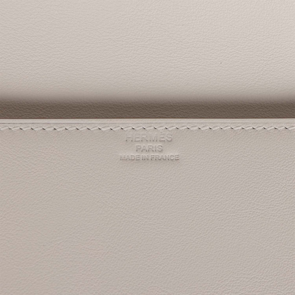 Hermès Shadow Kelly Cut Gris Pale Swift