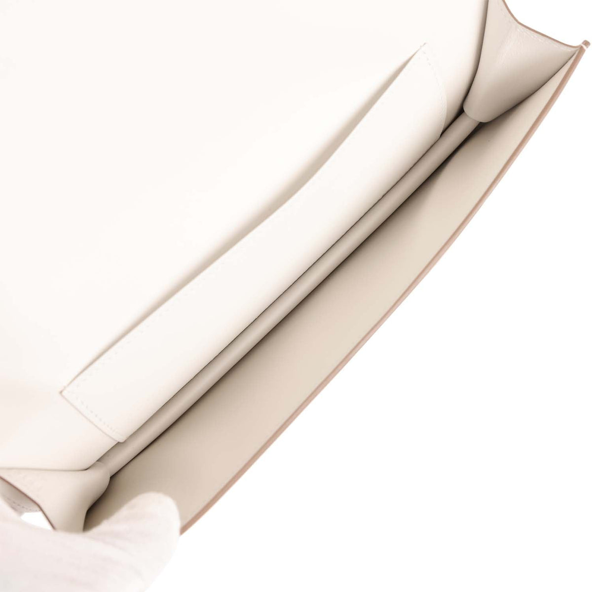 Hermès Shadow Kelly Cut Gris Pale Swift
