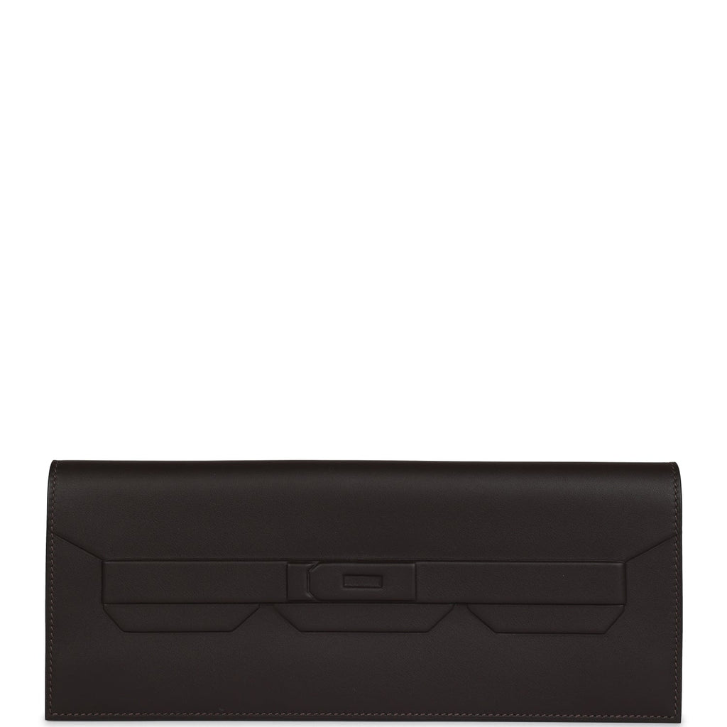 Hermès Shadow Kelly Cut Ebene Swift Calfskin