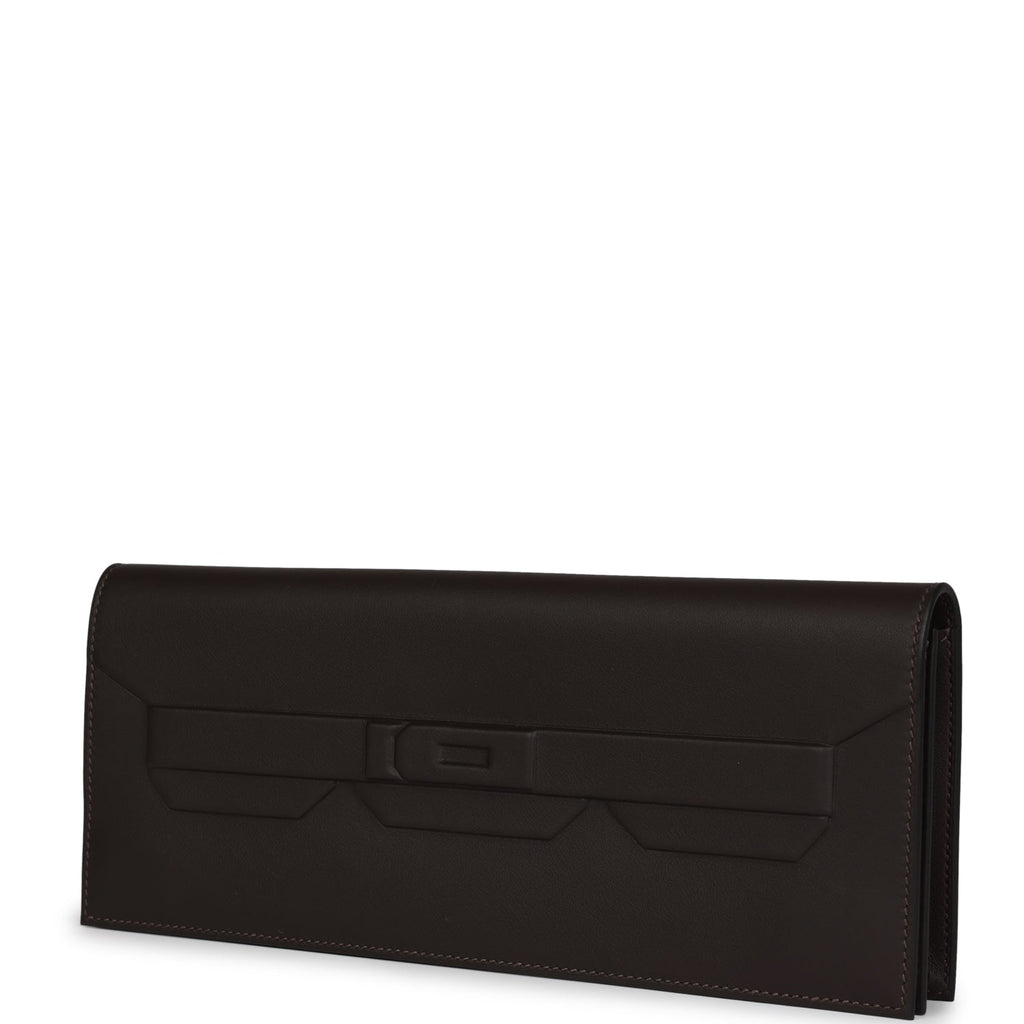 Hermès Shadow Kelly Cut Ebene Swift Calfskin