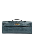 Hermès Kelly Cut Colvert Shiny Faux Leather Gold Hardware